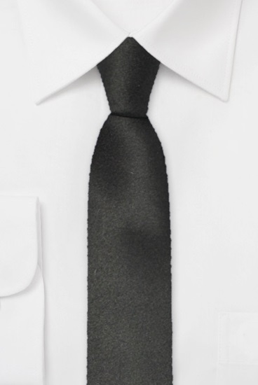 ascot-krawatte-uni-satin-schwarz-seidenkrawatte-7-5-x-150-cm image 1