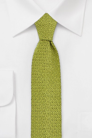 ascot-strickkrawatte-uni-hellgr-n-aus-seide-6-cm-x-148-cm image 1