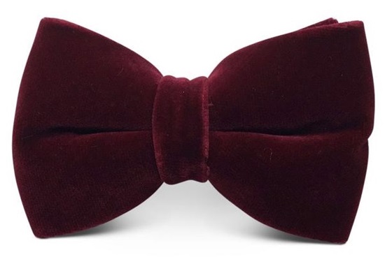 ascot-schleife-samt-uni-bordeaux-vorgebunden-8-cm-baumwollsamt image 1