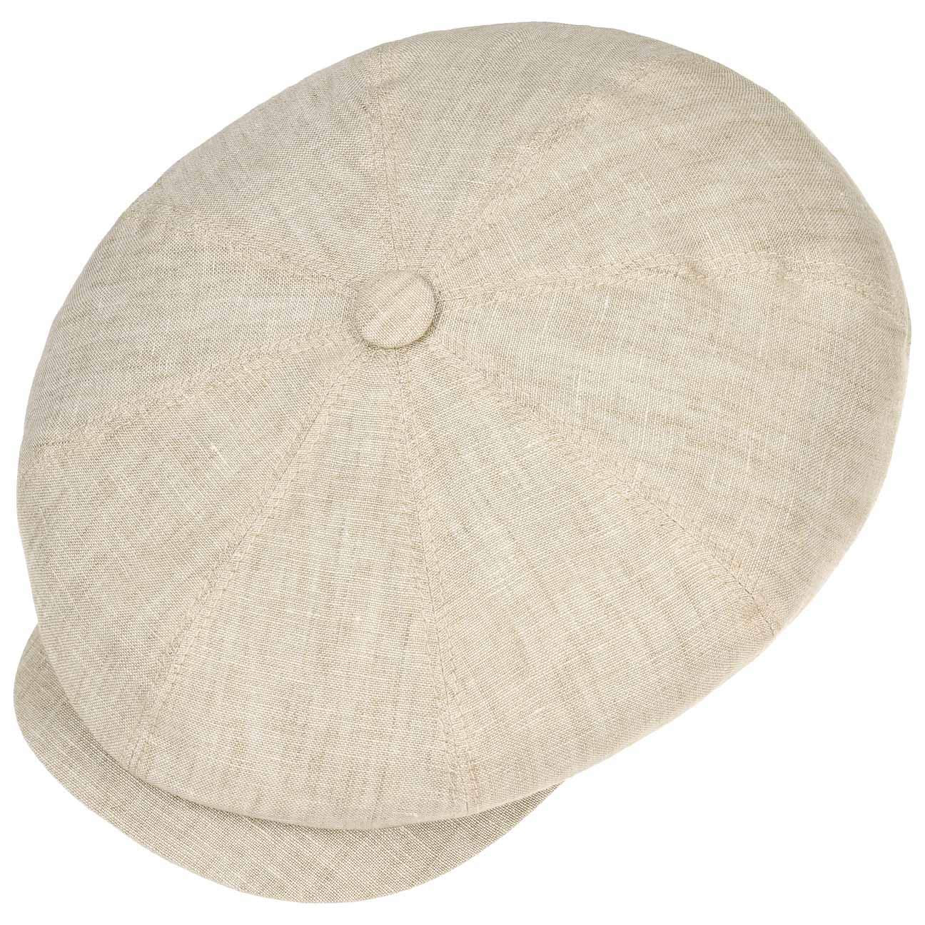 stetson-leinen-hatteras-zeitungsjungen-kappe-herren-grau-newsboy-cap-sommer image 2