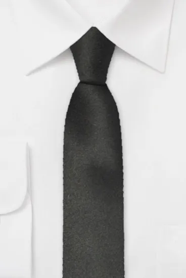 ascot-krawatte-uni-satin-schwarz-seidenkrawatte-7-5-x-150-cm image 1