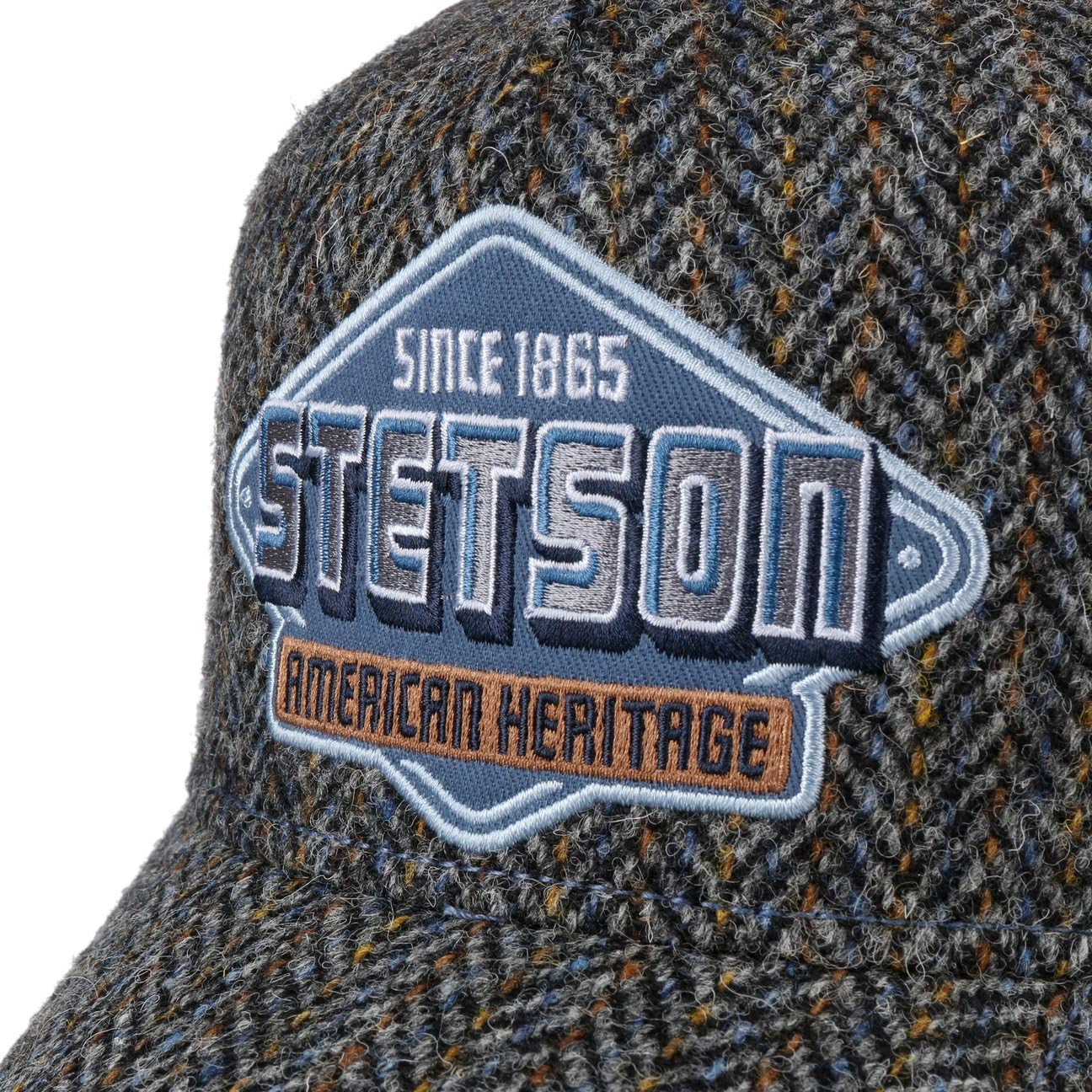 stetson-harris-tweed-trucker-cap-aus-100-schurwolle-mit-fischgr-t-one-size-56-59 image 6