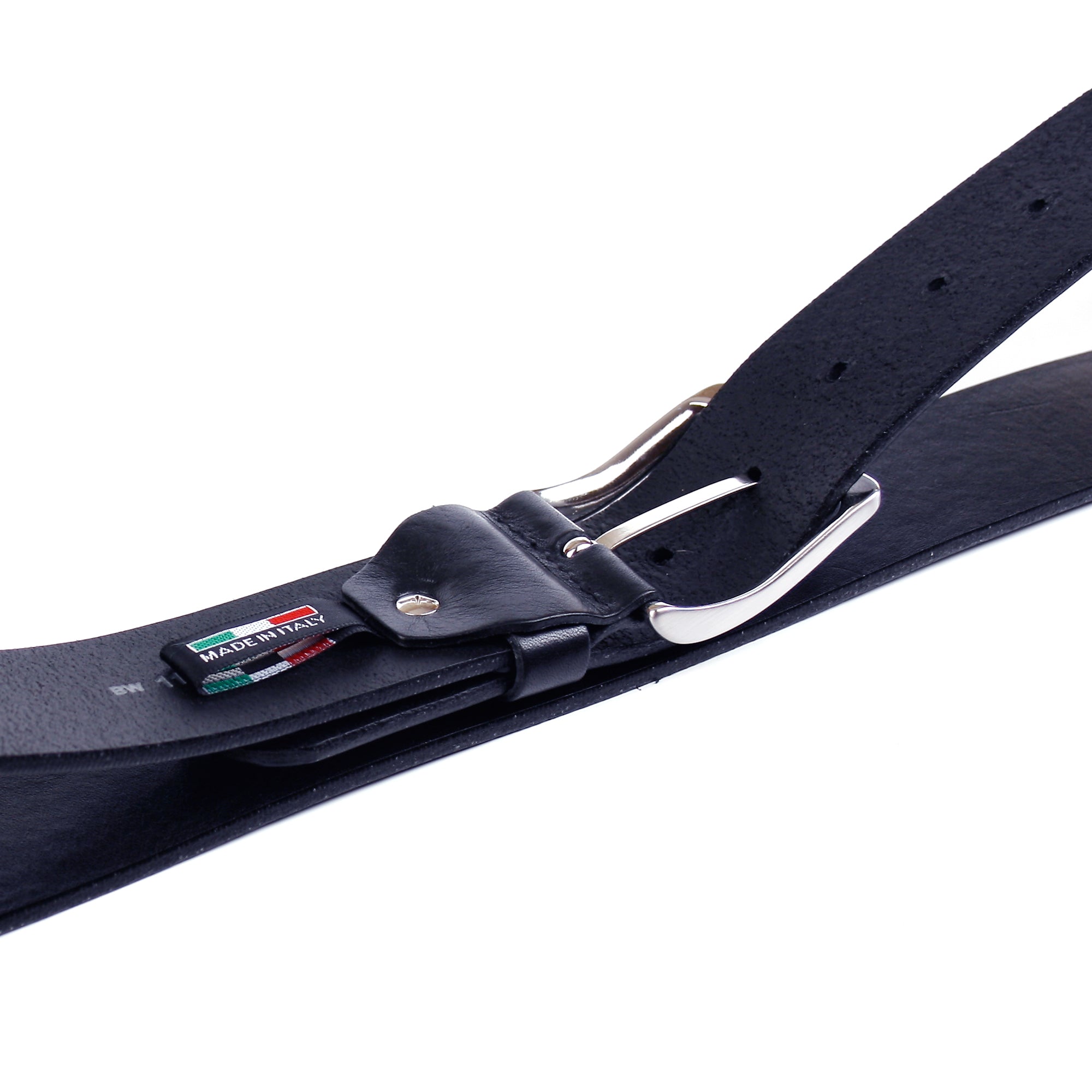 anthoni-crown-denim-volllederg-rtel-herren-dunkelblau-4-cm-mit-altsilber-dornsch image 4