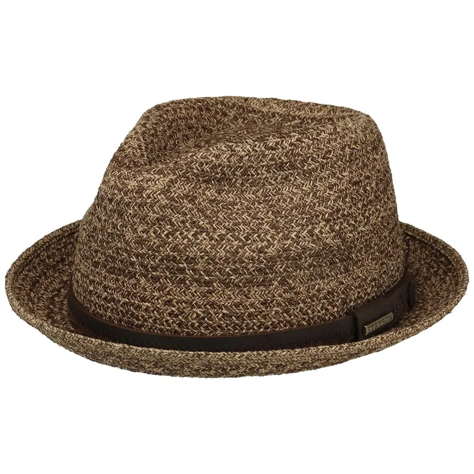 stetson-linnard-player-strohhut-pork-pie-mit-lederband-unisex-fr-hling-sommer image 1