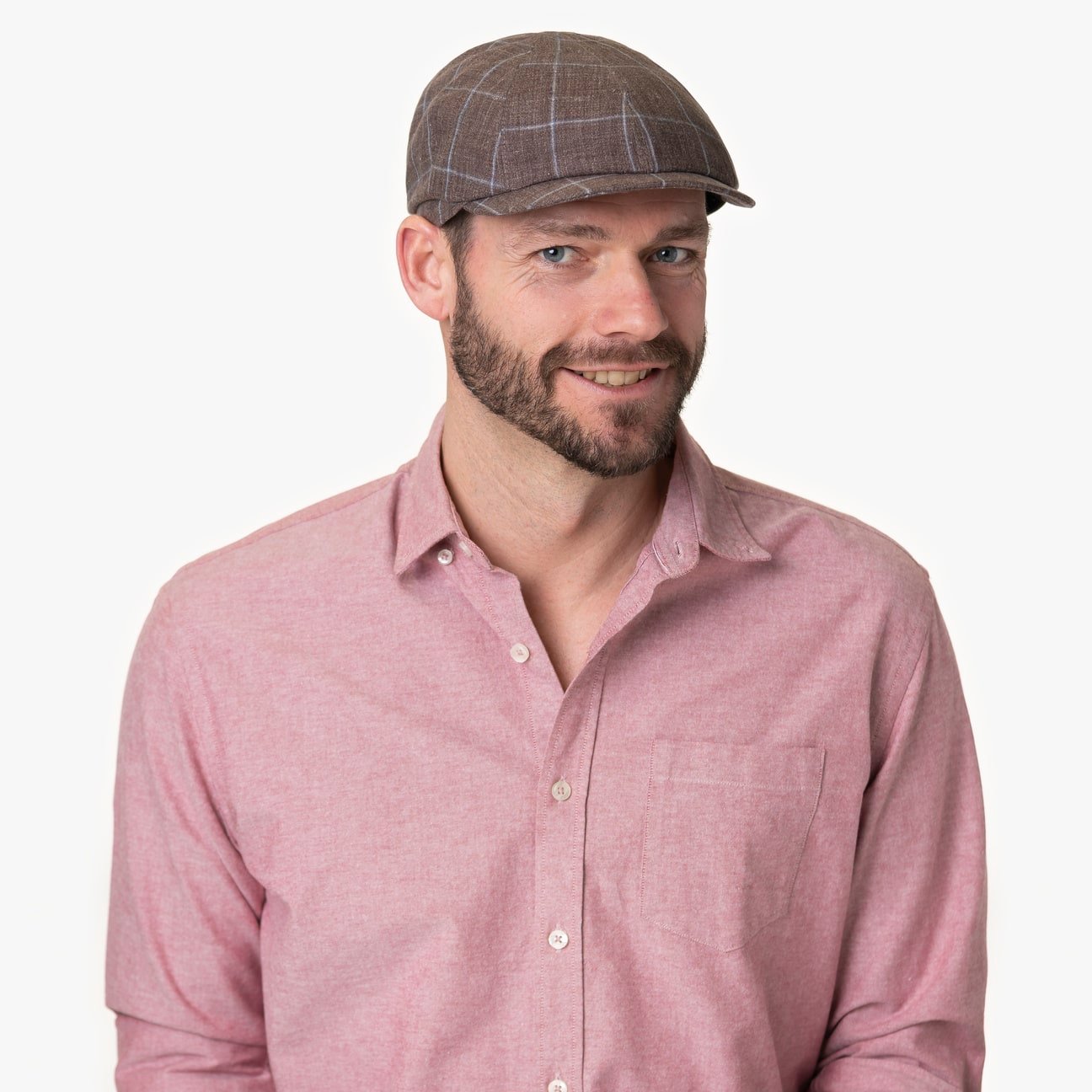 mayser-emil-check-leinen-flatcap-zechbauer-sechsteilige-karo-flatcap-aus-leinen image 1