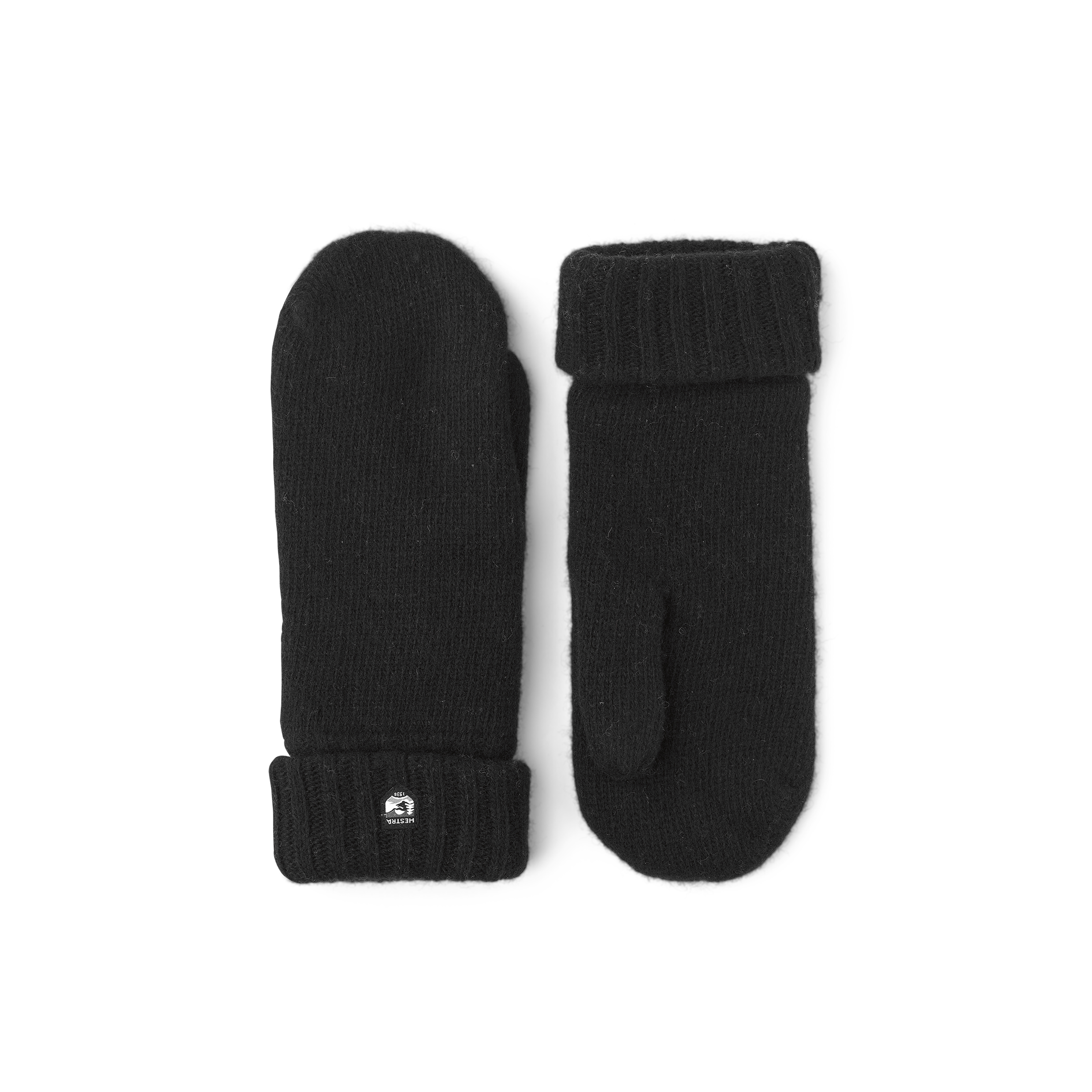 hestra-bonnie-knit-mitt-black-strick-f-ustling-wolle-cashmere image 1