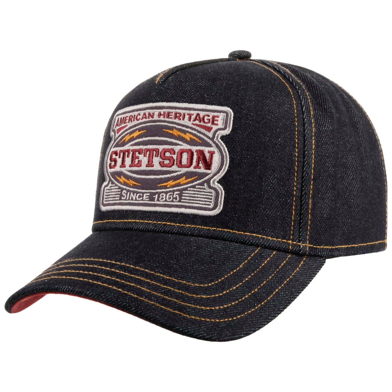 stetson-dark-denim-cap-uni-meliert-snapback-herren-cap image 1