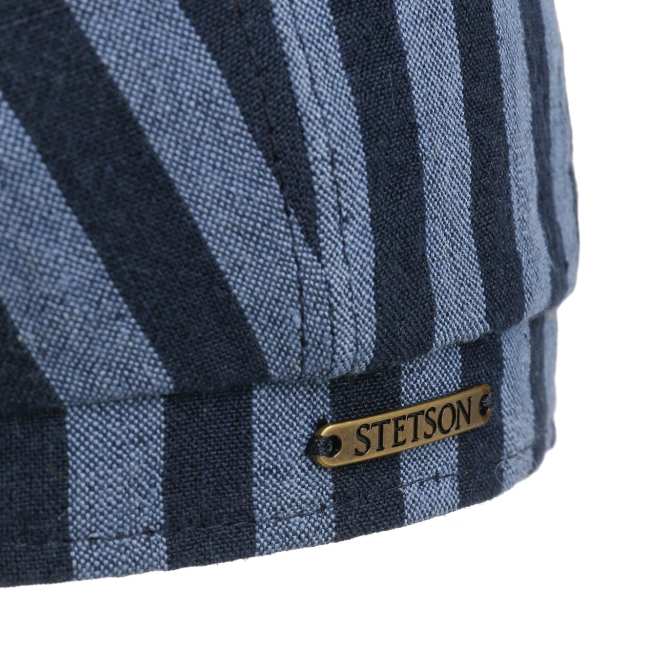 stetson-hatteras-flatcap-100-leinen-made-in-eu-streifen image 5