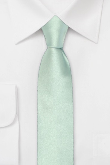 ascot-krawatte-uni-satin-helles-pistazie-seidenkrawatte-7-5-cm image 1