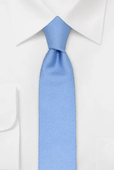 ascot-krawatte-uni-rips-hellblau-seidenkrawatte-7-5-cm image 1