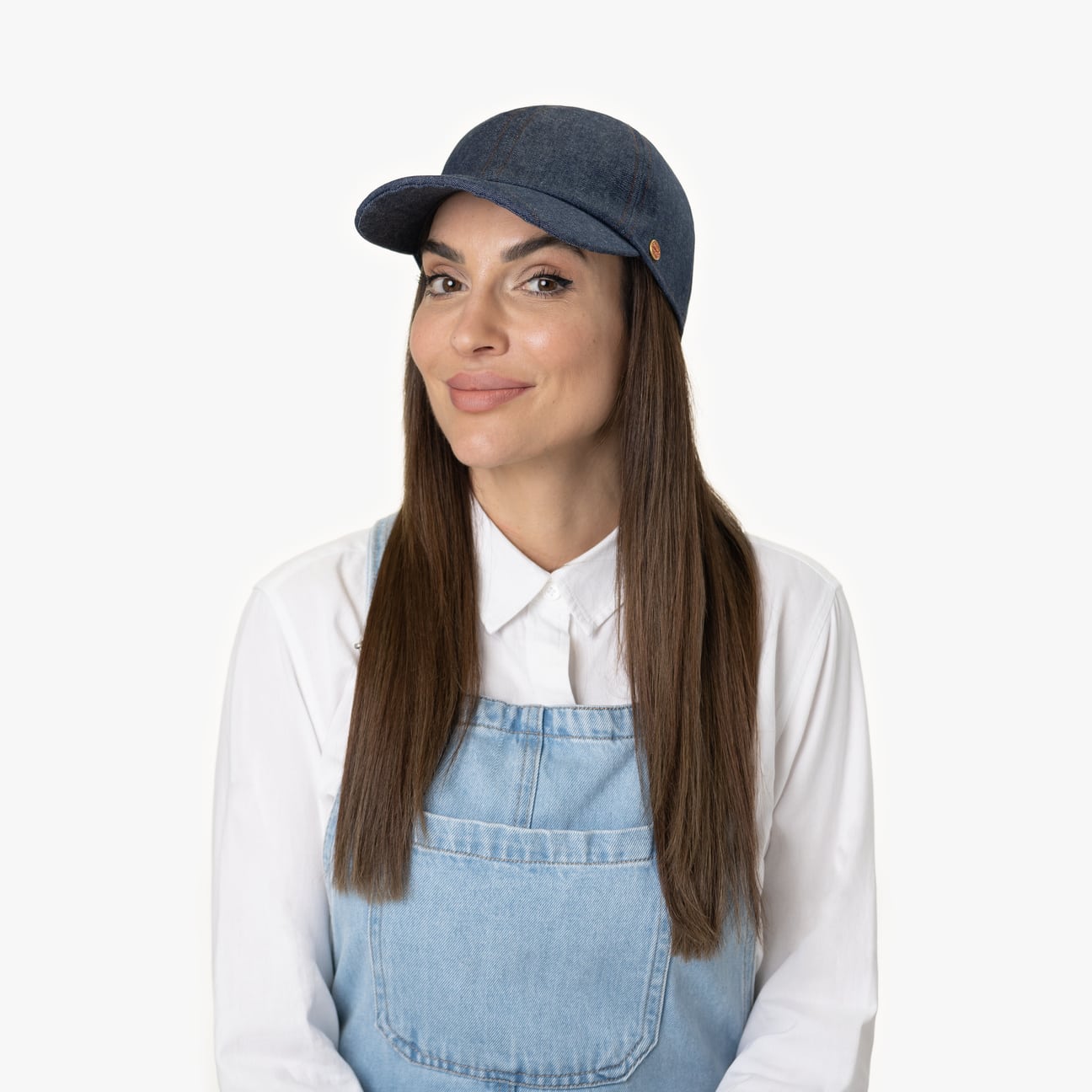 mayser-flower-cap-baseballkappe-jeansblau-mit-bl-tterdruck image 3