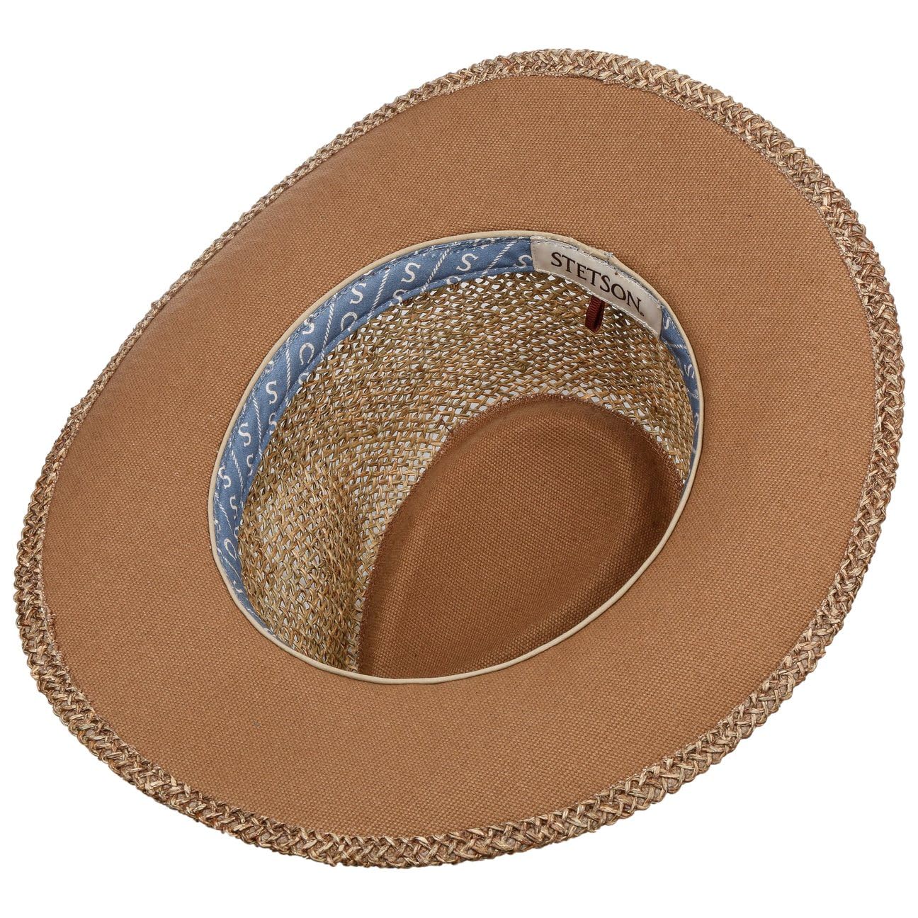 stetson-western-seegrashut-strohhut-vintage-look-mit-lederband-herren-damen image 3