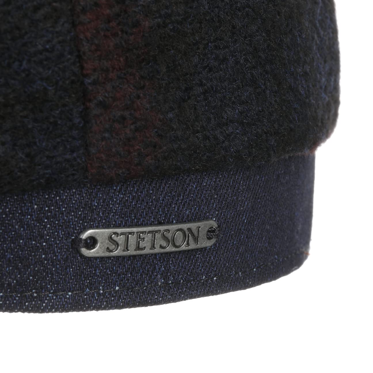 stetson-hatteras-denim-edge-flatcap-herren-braun-blau-59-cm image 5
