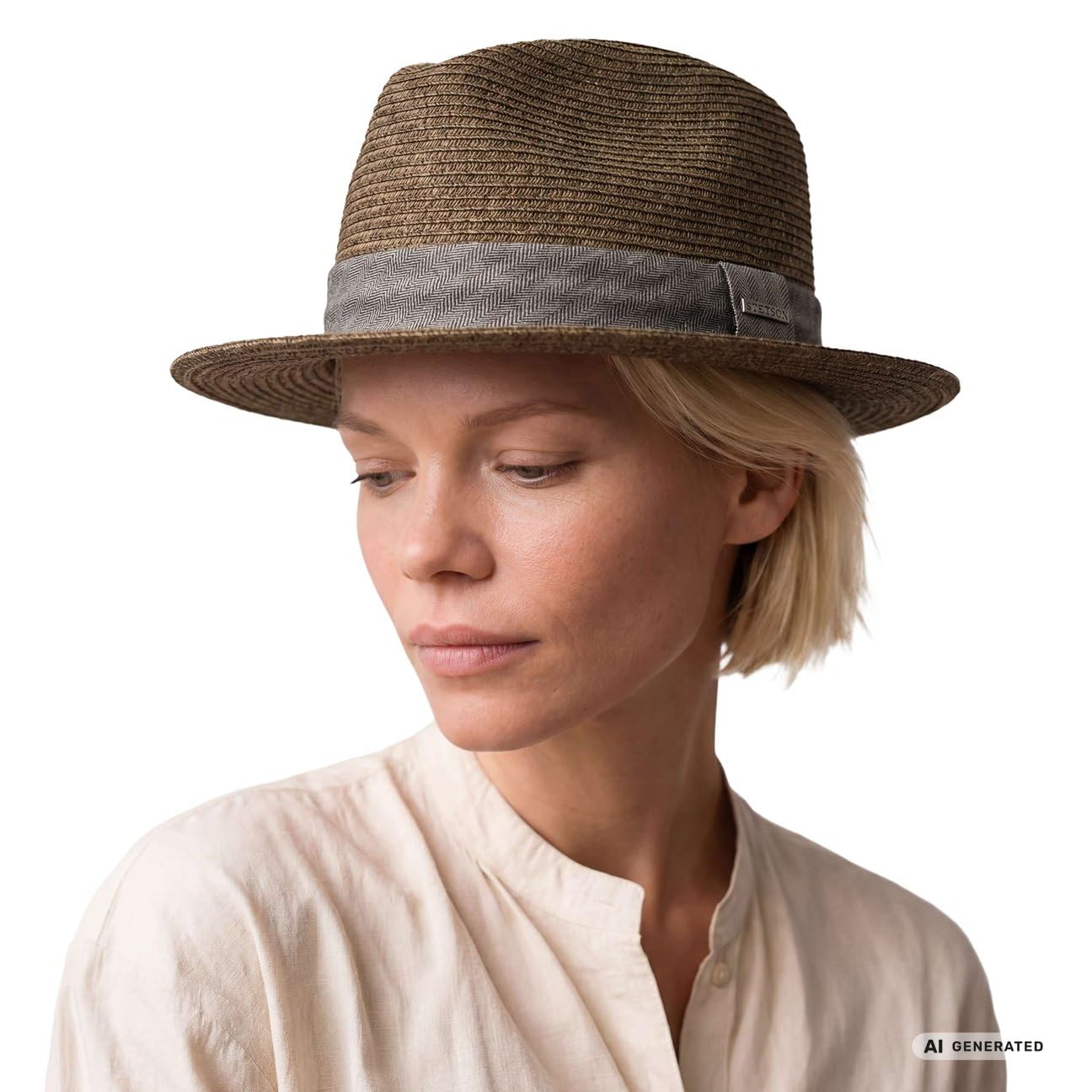 stetson-lintano-toyo-strohhut-fedora-mehrfarbig-damen-herren image 2