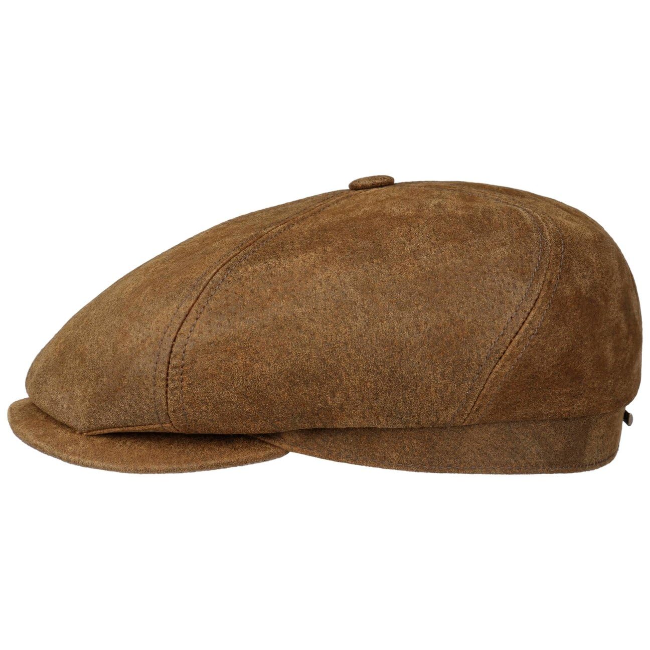 stetson-6-panel-flatcap-used-look-mit-leder-schirm image 1