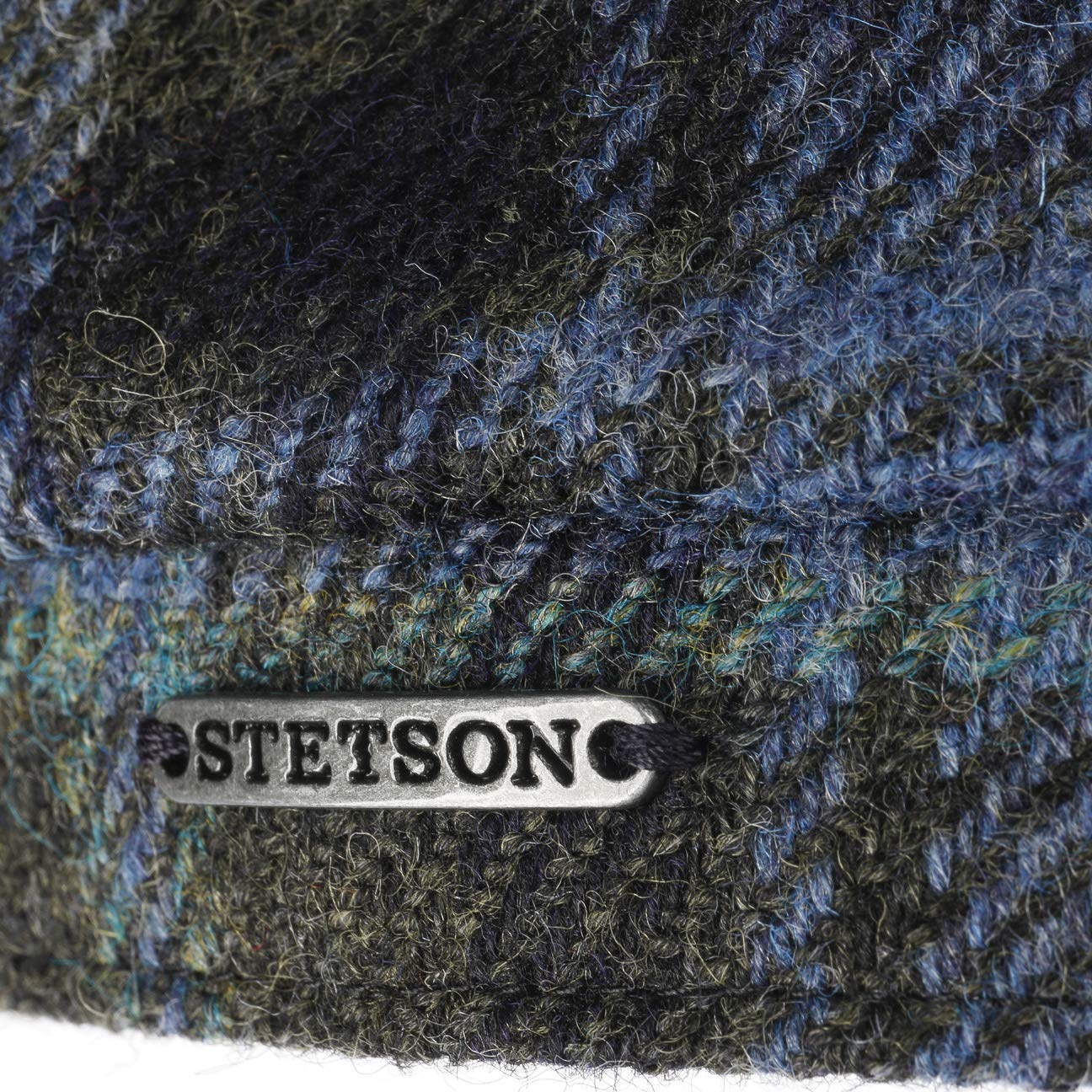 stetson-hatteras-classic-wool-check-flatcap-herren-blau-62-cm image 4