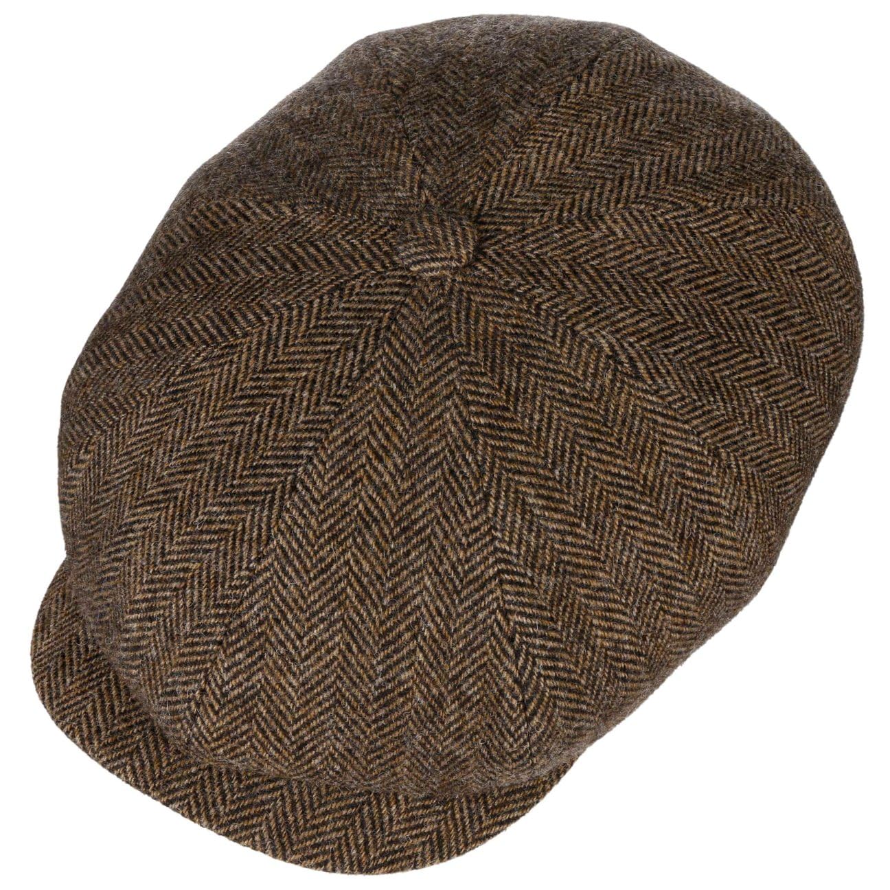 stetson-hatteras-classic-ear-flaps-flatcap-herren-braun-schwarz-fischgr-t-wollca image 3