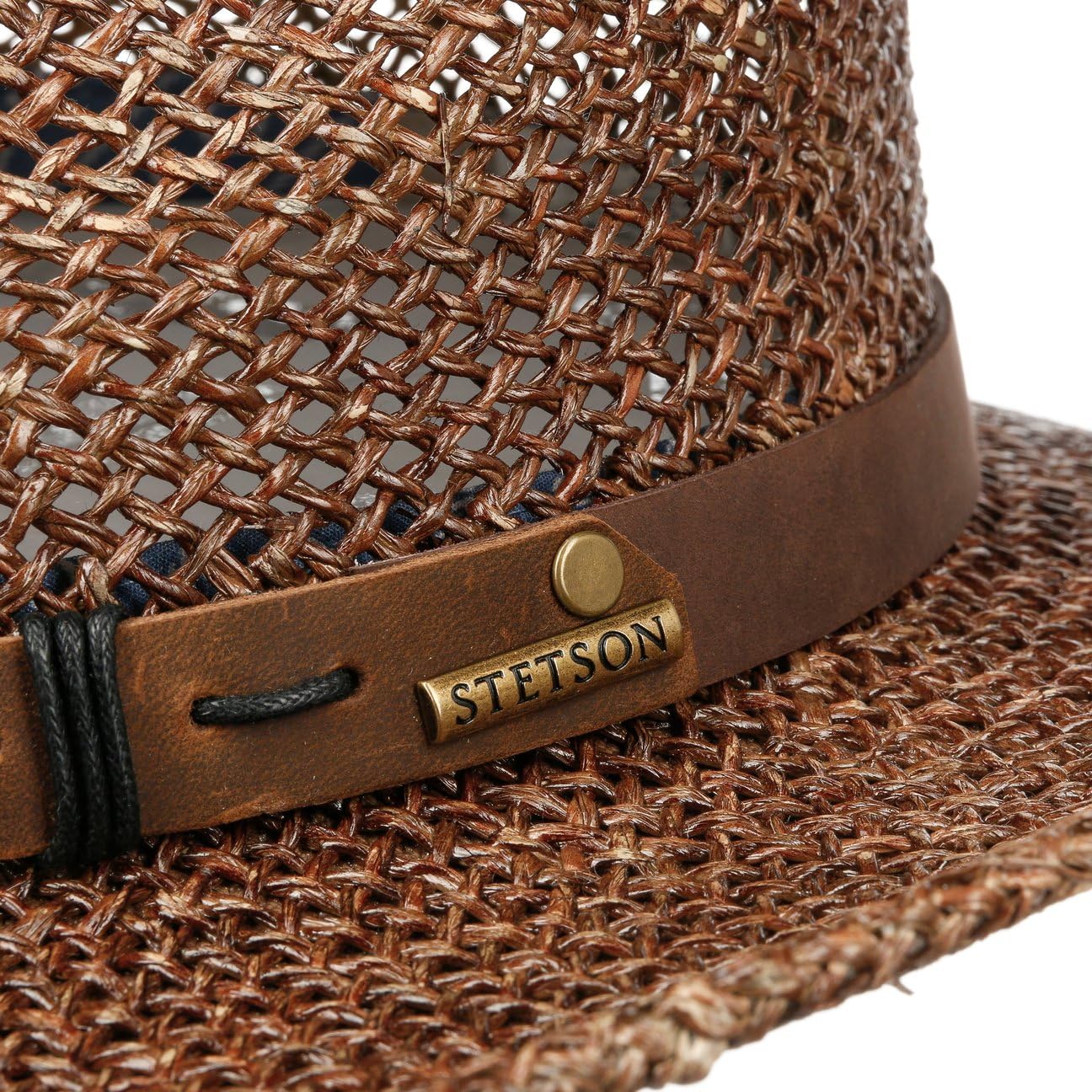 stetson-western-seegrashut-strohhut-vintage-look-mit-lederband-herren-damen image 4