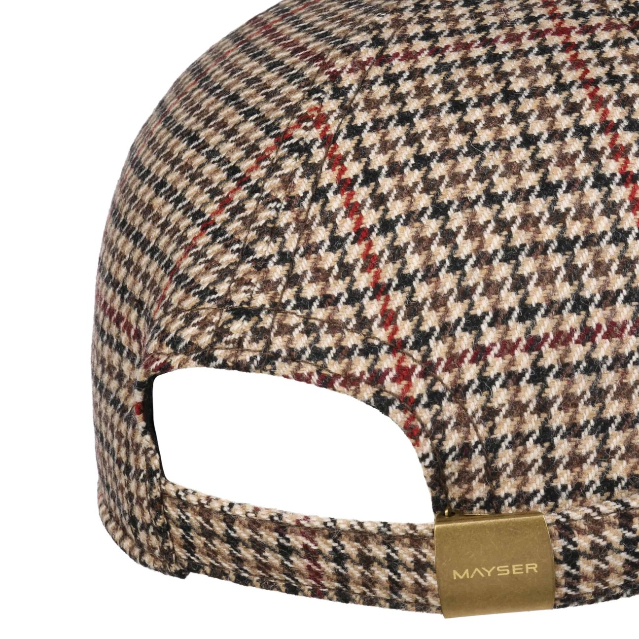 mayser-british-houndstooth-cap-baseballcap-wollmischung-strapback image 2
