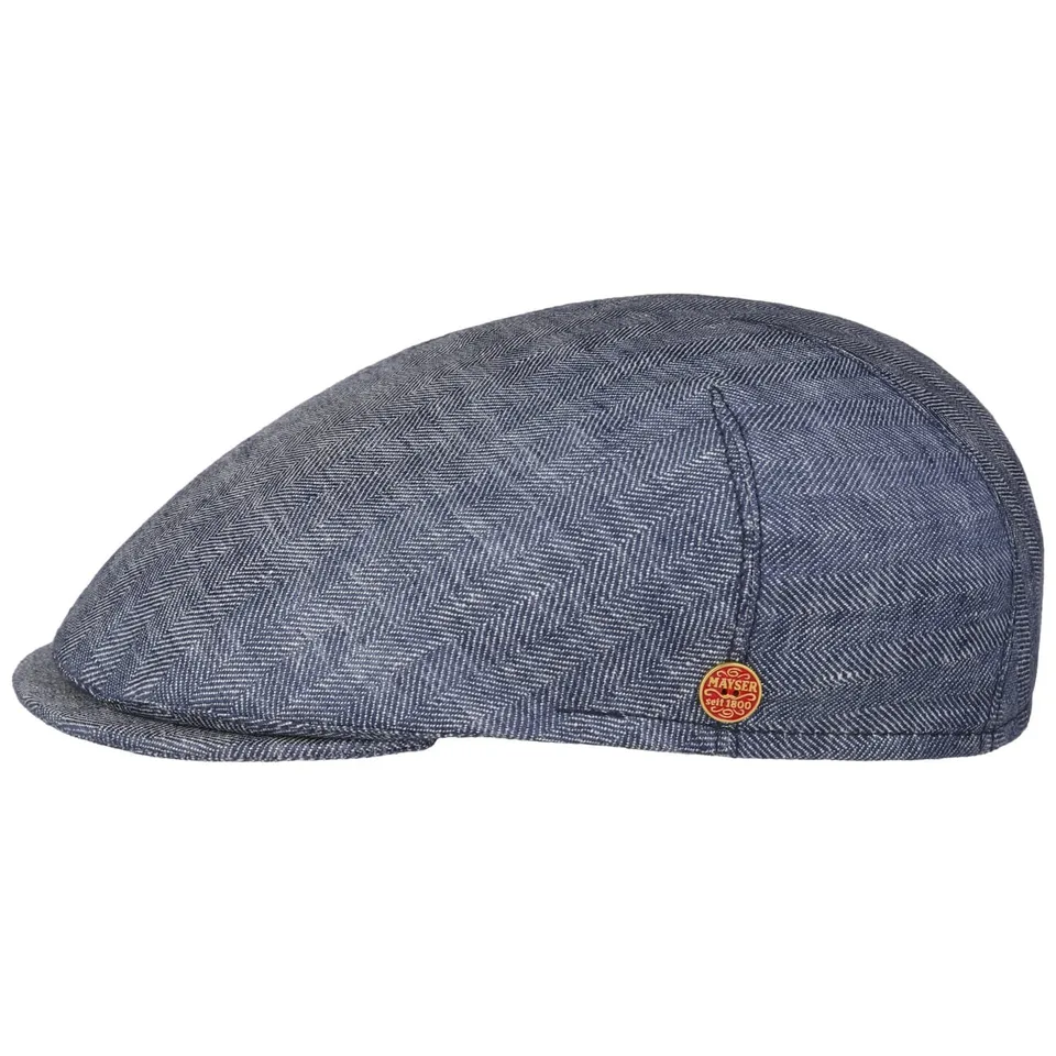 mayser-sidney-herringbone-leinen-flatcap-mit-fischgr-tmuster image 1
