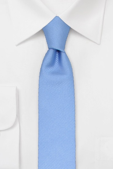 ascot-krawatte-uni-rips-hellblau-seidenkrawatte-7-5-cm image 1