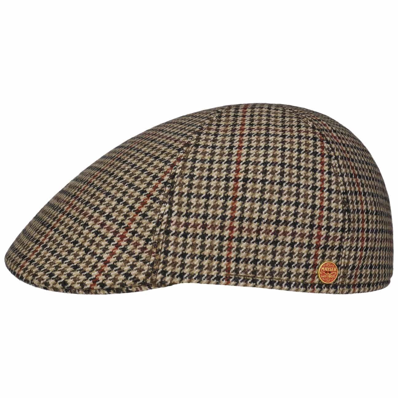 mayser-paddy-casual-houndstooth-flatcap-woll-flatcap-hahnentritt image 2