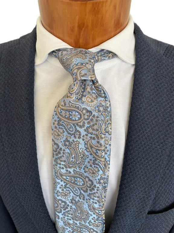 hemley-krawatte-seide-paisley-blau-sand image 1