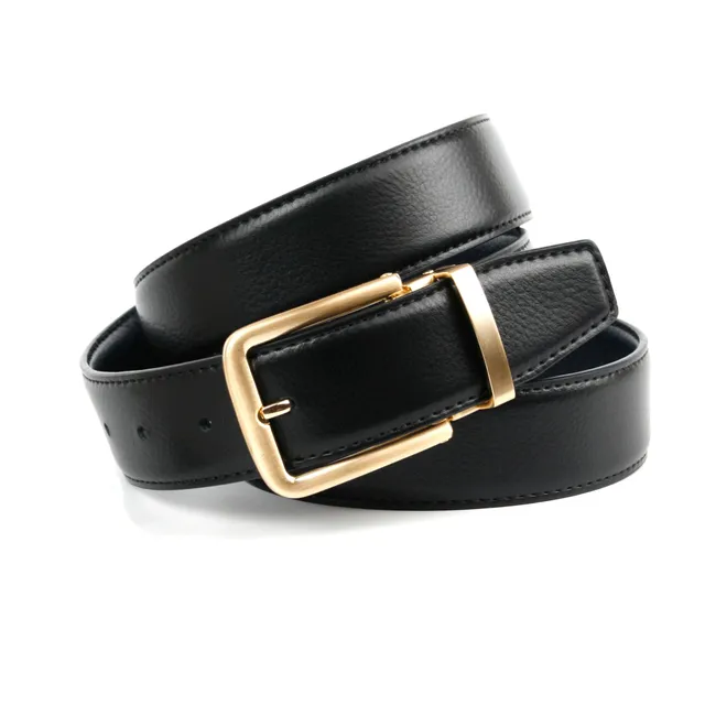 anthoni-crown-wendeg-rtel-4pnt88-schwarz-dunkelblau-herren-3-5-cm-mit-goldfarben image 1