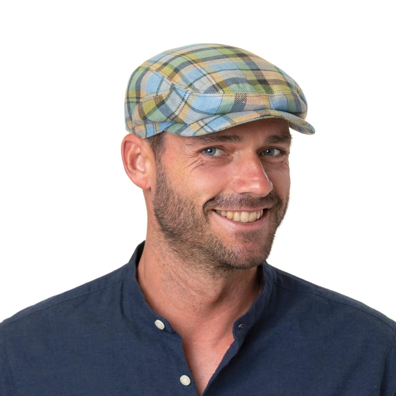 stetson-driver-flatcap-checked-linen-karo-aus-100-leinen-made-in-eu image 3
