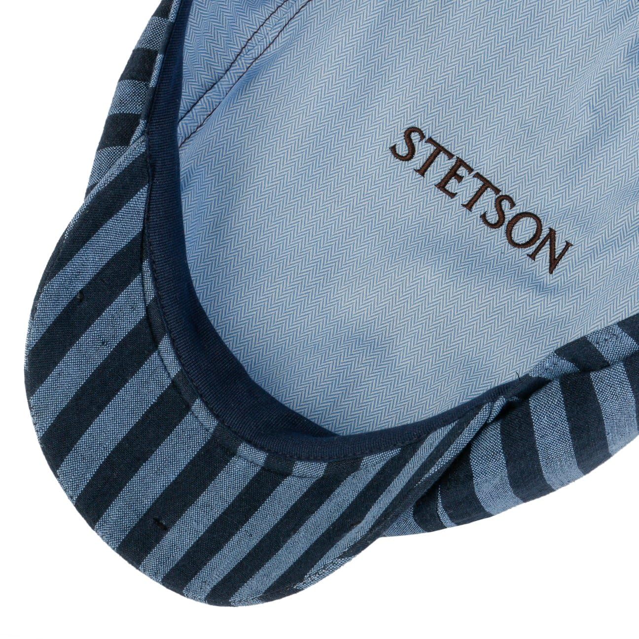 stetson-hatteras-flatcap-100-leinen-made-in-eu-streifen image 4