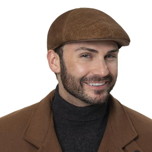stetson-texas-lambskin-flatcap-ledercap-lammleder-meliert image 7