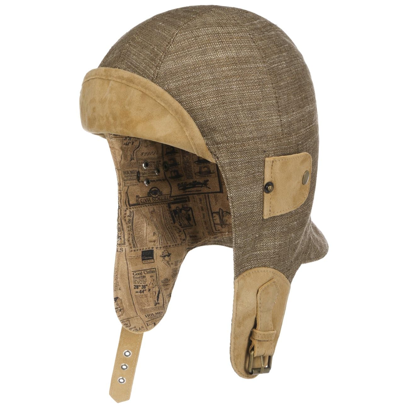 stetson-convertible-fliegerm-tze-unisex-herringbone-leinen-seide-baumwolle-made- image 1