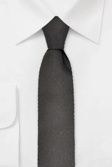 ascot-krawatte-uni-strukturiert-braun-seidenkrawatte-7-5-x-150-cm image 1
