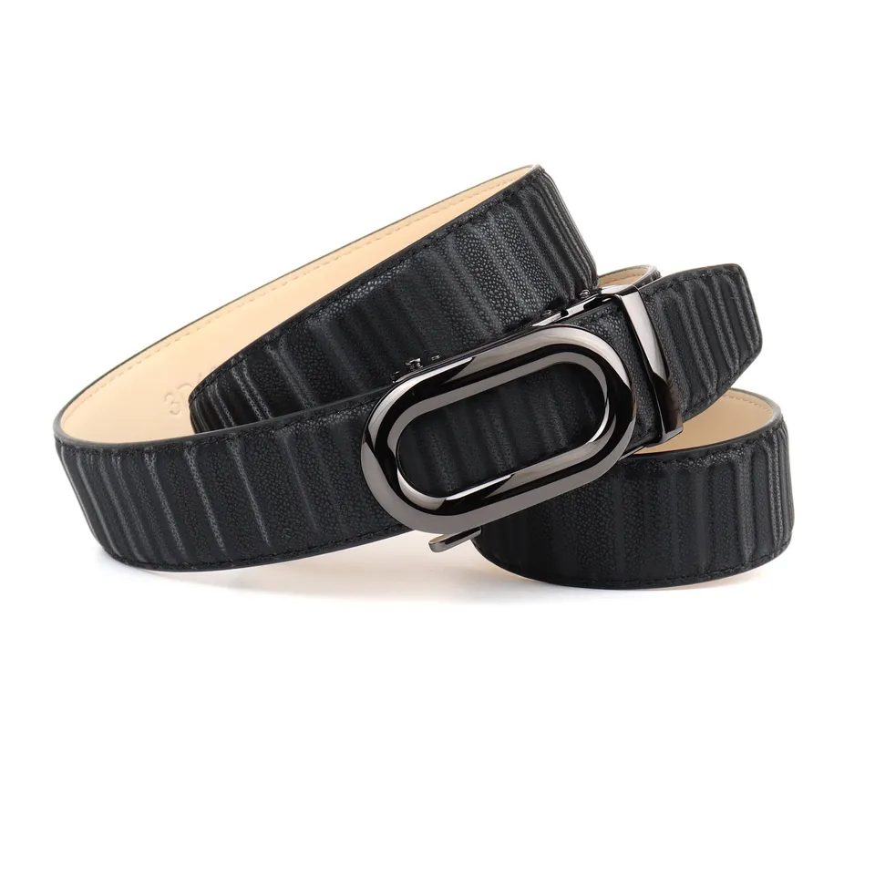 anthoni-crown-damen-automatikg-rtel-3ol3d10-3-5-cm-3d-design-schwarz-mit-rotem-r image 1