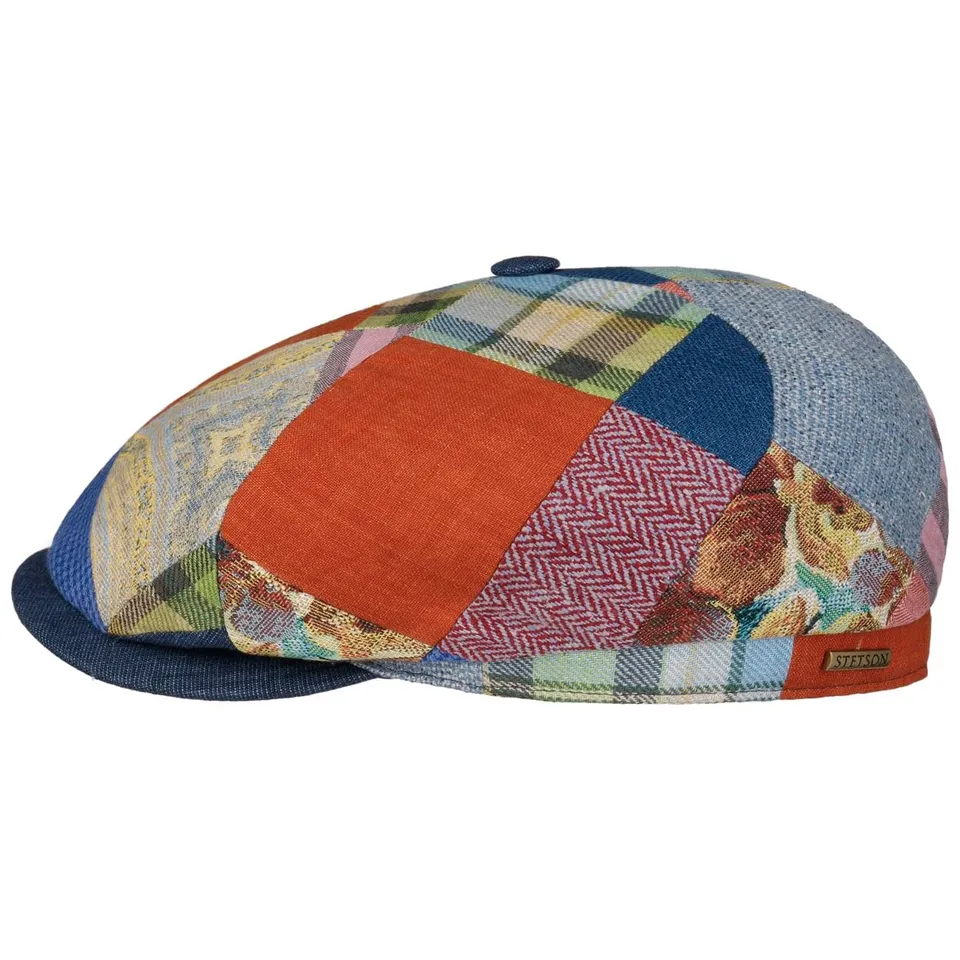 stetson-patchwork-181-6-teilige-flatcap-aus-leinen-seide-baumwolle-f-r-herren image 1
