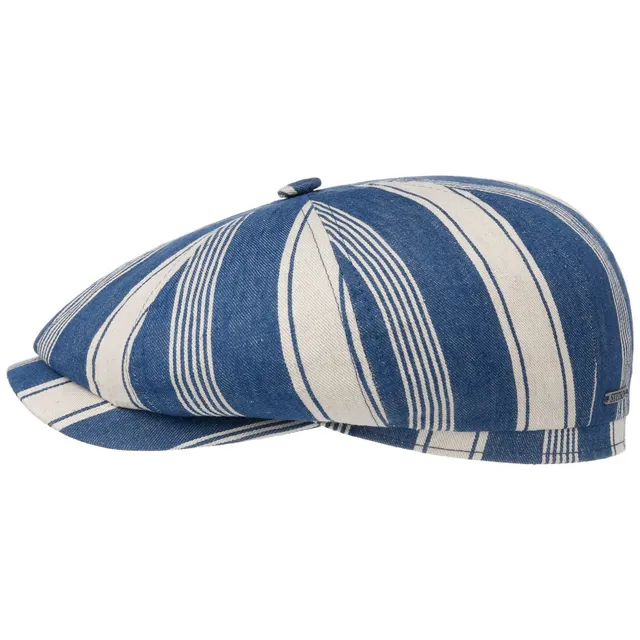 stetson-hatteras-twotone-stripes-flatcap-leinen-baumwollmix-herren image 1