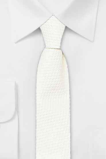 ascot-krawatte-uni-baumwollpiqu-wei-7-5-x-150-cm image 1