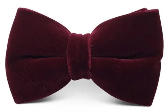 ascot-schleife-samt-uni-bordeaux-vorgebunden-8-cm-baumwollsamt image 1