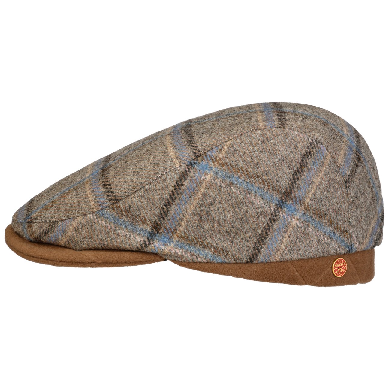 mayser-frankie-soft-casual-flatcap-aus-merinowolle-karo image 2