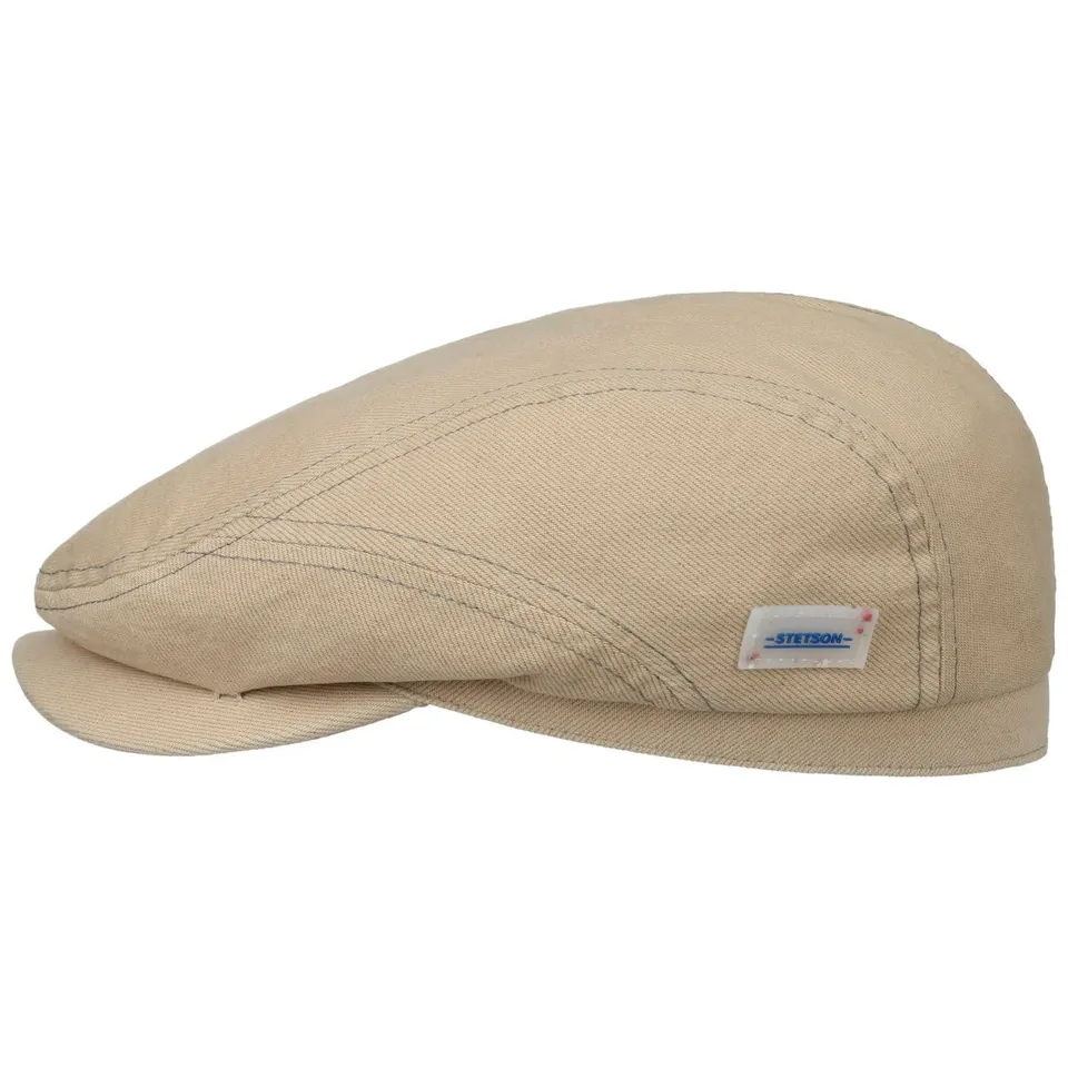 stetson-sustainable-cotton-driver-flatcap-baumwolle-meliert-einfarbig image 1