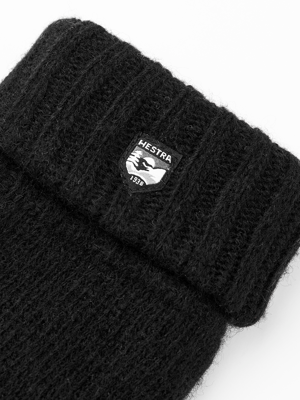 hestra-bonnie-knit-mitt-black-strick-f-ustling-wolle-cashmere image 2
