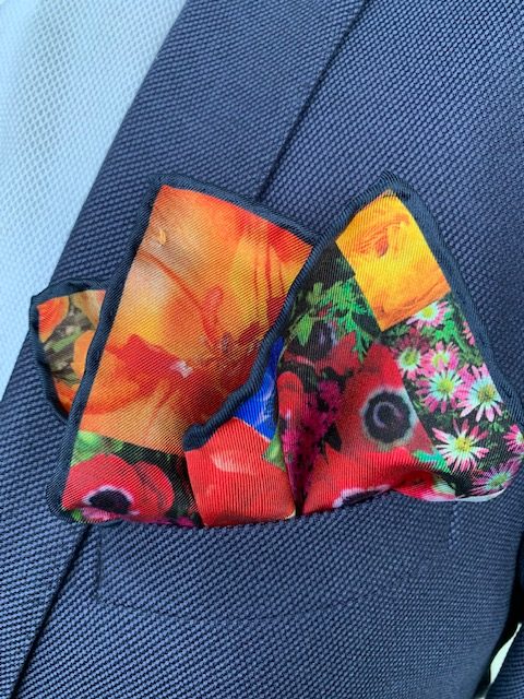 ascot-einstecktuch-100-seide-blumen-multicolor-rot-blau-fuchsia-orange-gelb-30-x image 1