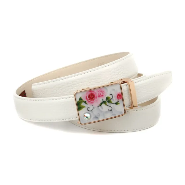 anthoni-crown-damen-automatik-g-rtel-2-5-cm-gold-blumen-sommer image 1