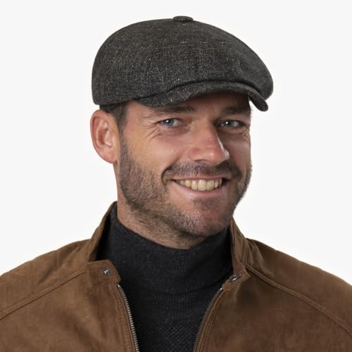 stetson-hatteras-since-1865-flatcap-grau-meliert-wollcap-herren image 6