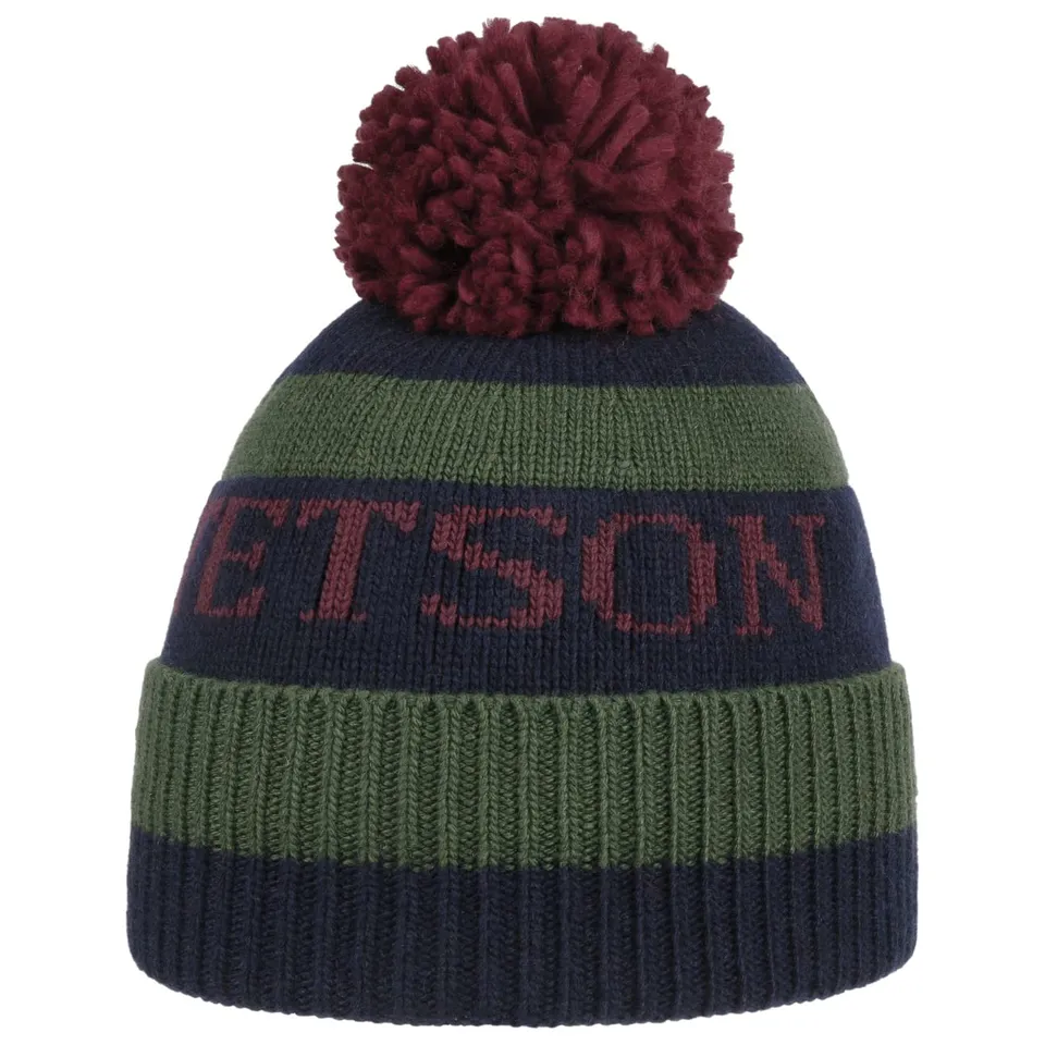 stetson-classic-bommelm-tze-gestreifte-umschlagm-tze-kaschmir-mix-unisex image 1