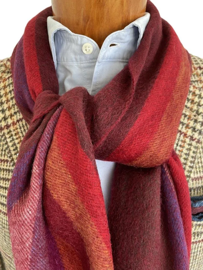 hemley-schal-wolle-streifen-multicolor-rot-30-cm-x-200-cm image 1