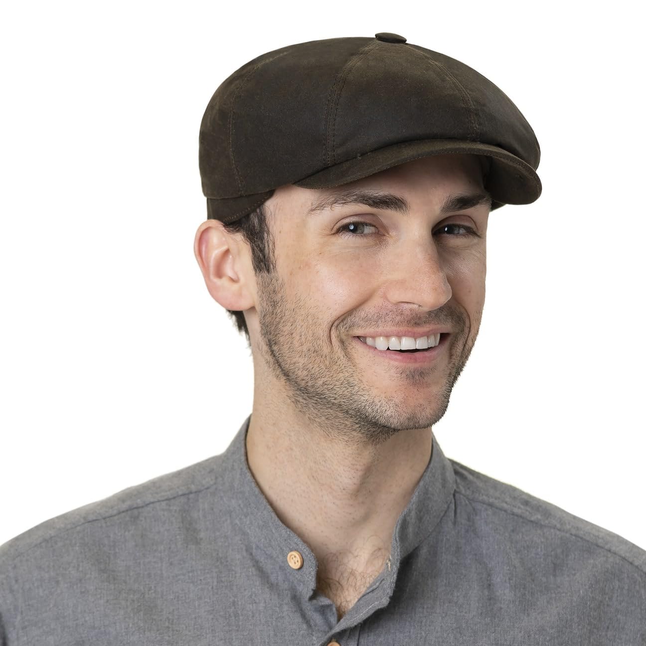 stetson-hatteras-classic-waxed-cotton-flatcap-herren-ballonm-tze image 2