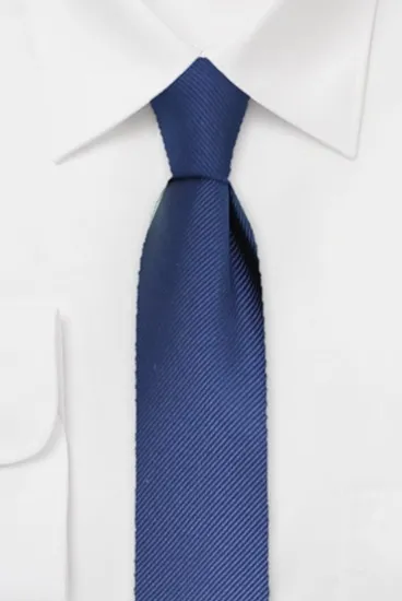 ascot-krawatte-uni-rips-marine-aus-100-seide-7-5-cm image 1