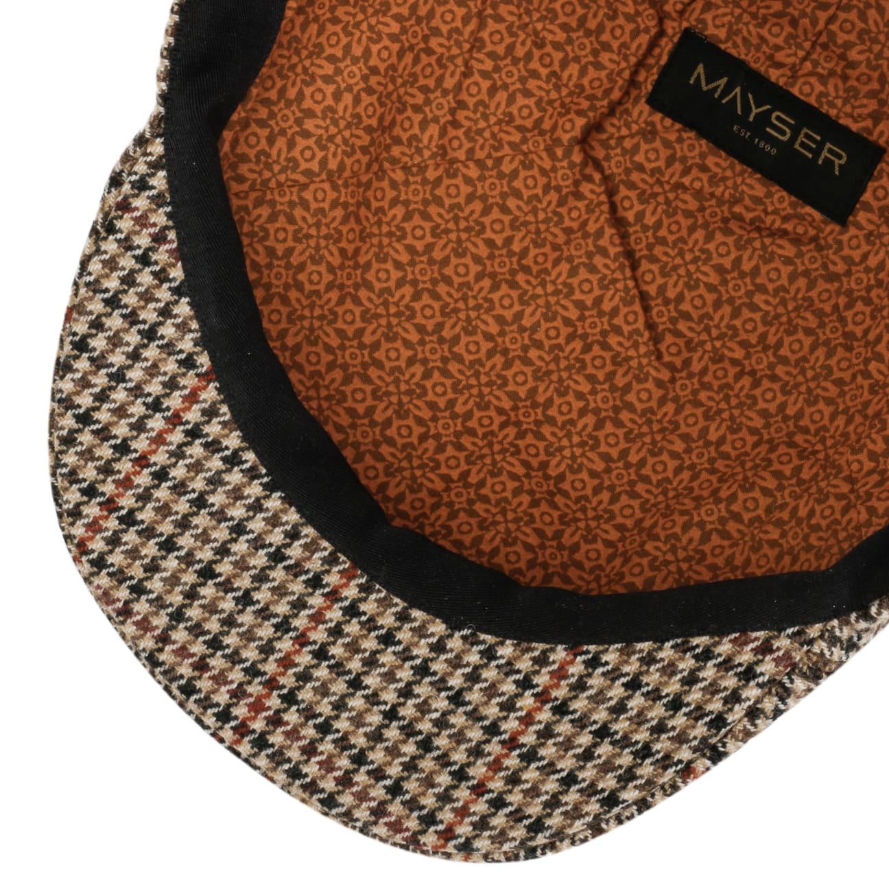 mayser-paddy-casual-houndstooth-flatcap-woll-flatcap-hahnentritt image 4