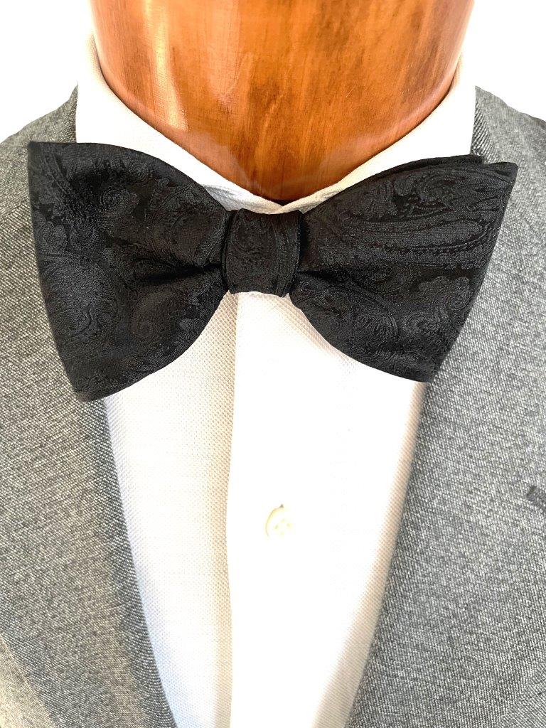 hemley-seiden-fliege-paisley-schwarz-form-wien image 1